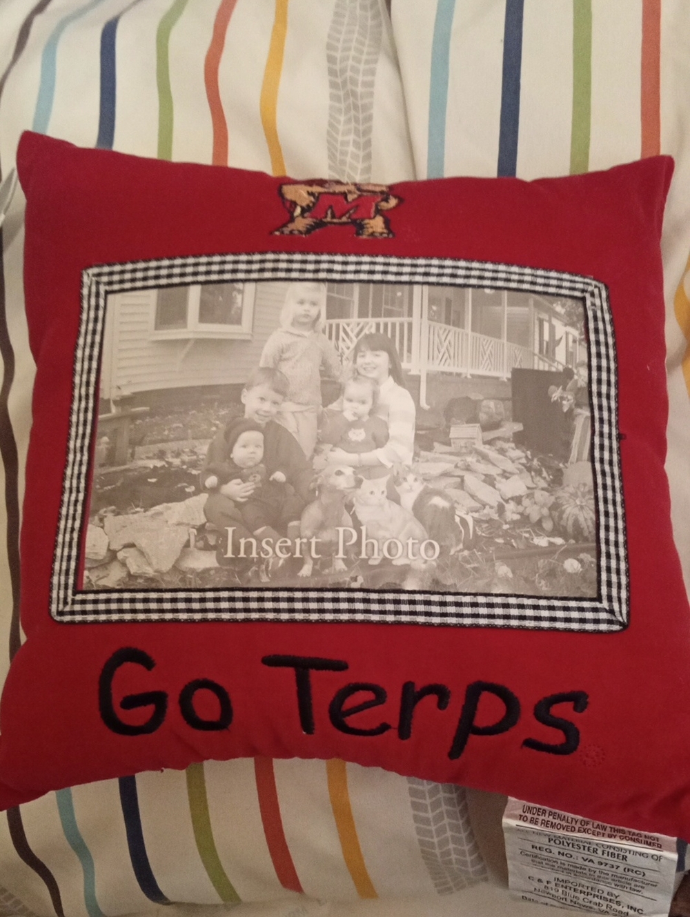 Maryland Terps Photo Insert Pillow